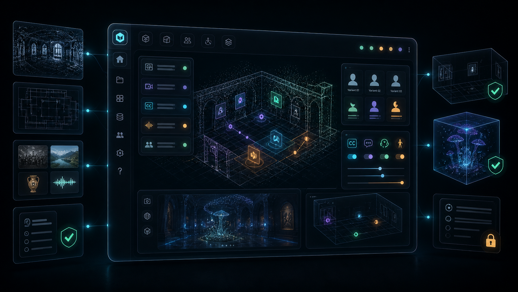 Museum Studio interface for preparing an immersive visit